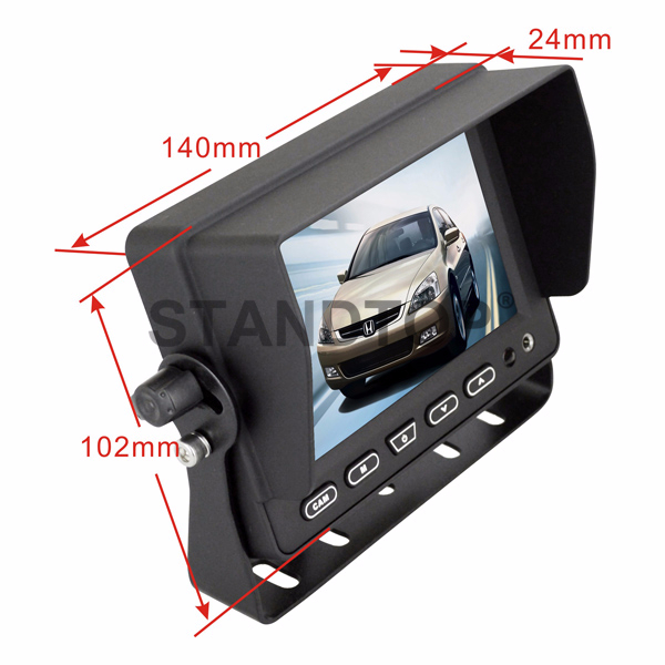 3ch 5Inch HD 1080P Rearview Monitor