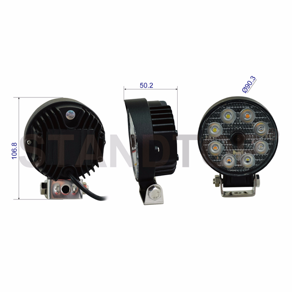 HD 1080P Round Work Lamp Camera