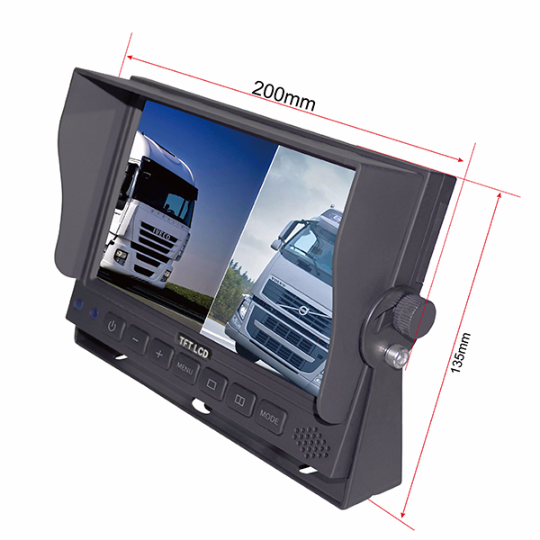 7 inch HD 1080P 2 Split Rearview monitor 