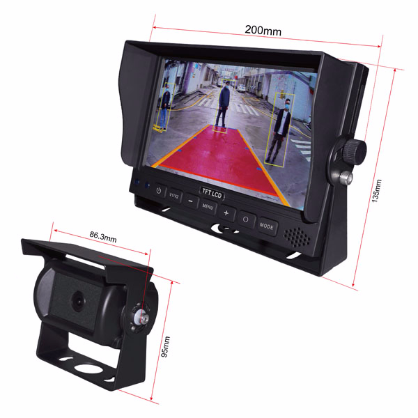 7Inch HD AI Pedestrian Detection System