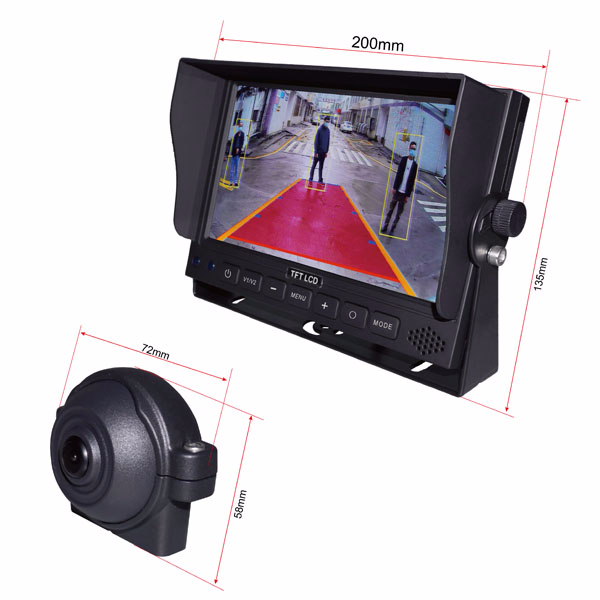 7Inch HD AI Pedestrian Detection System