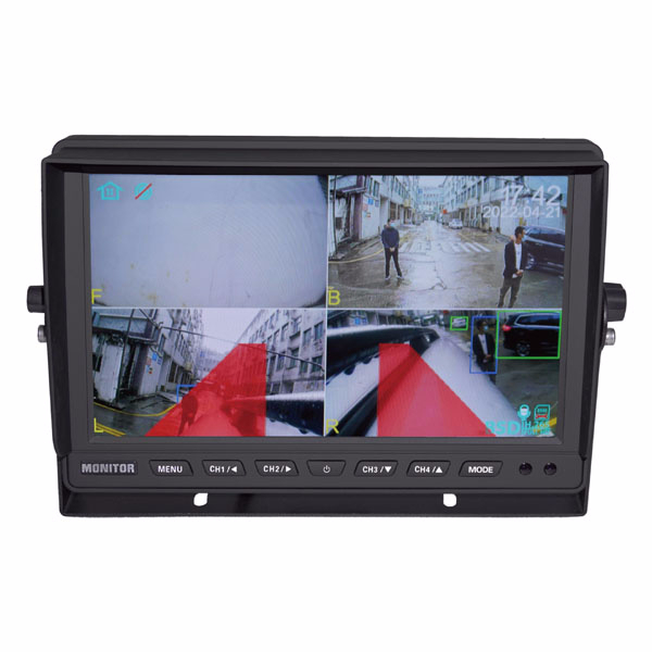 10.1″HD Quad Monitor Blind Spot Detection System