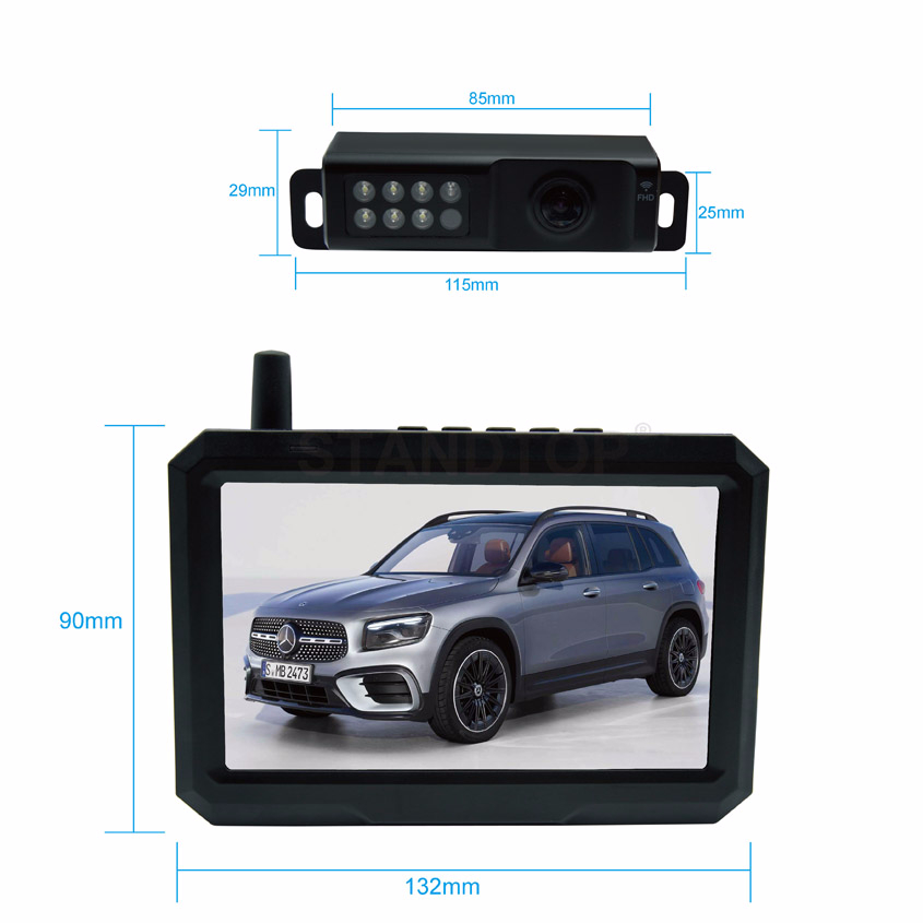 5inch HD 2.4G Digital Wireless System With DVR