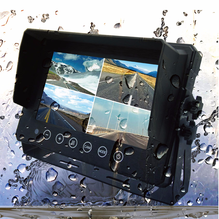 7Inch HD 1080P Waterproof Quad Monitor