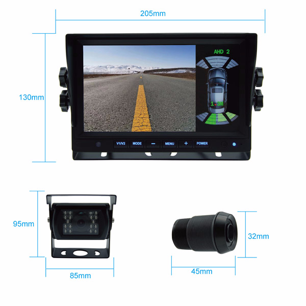 7Inch HD 1080P Digital Visual Reversing Radar System