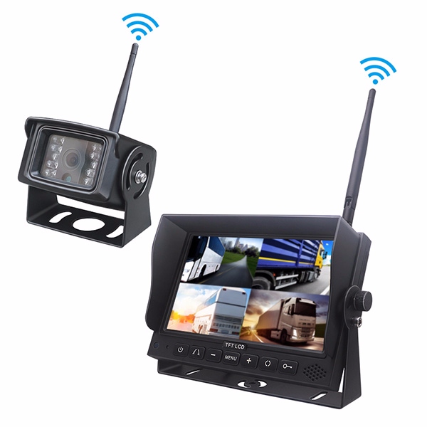 7Inch HD 1080P Wireless Kits 4 Split DVR