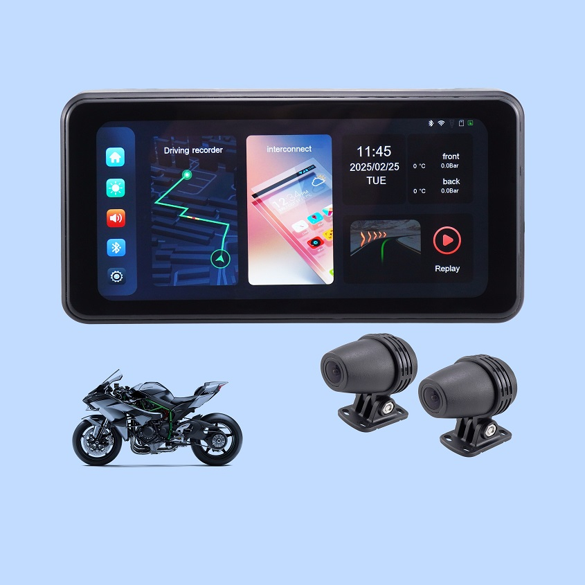 6.25inch Motorcycle Carplay DVR