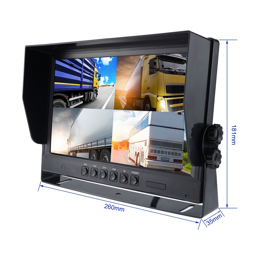 10.1Inch HD 1080P Quad Monitor