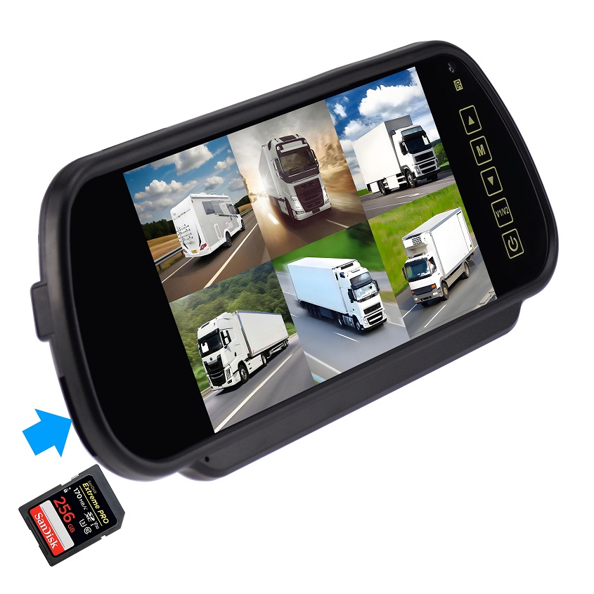 7inch AHD Mirror Monitor 6 Channel