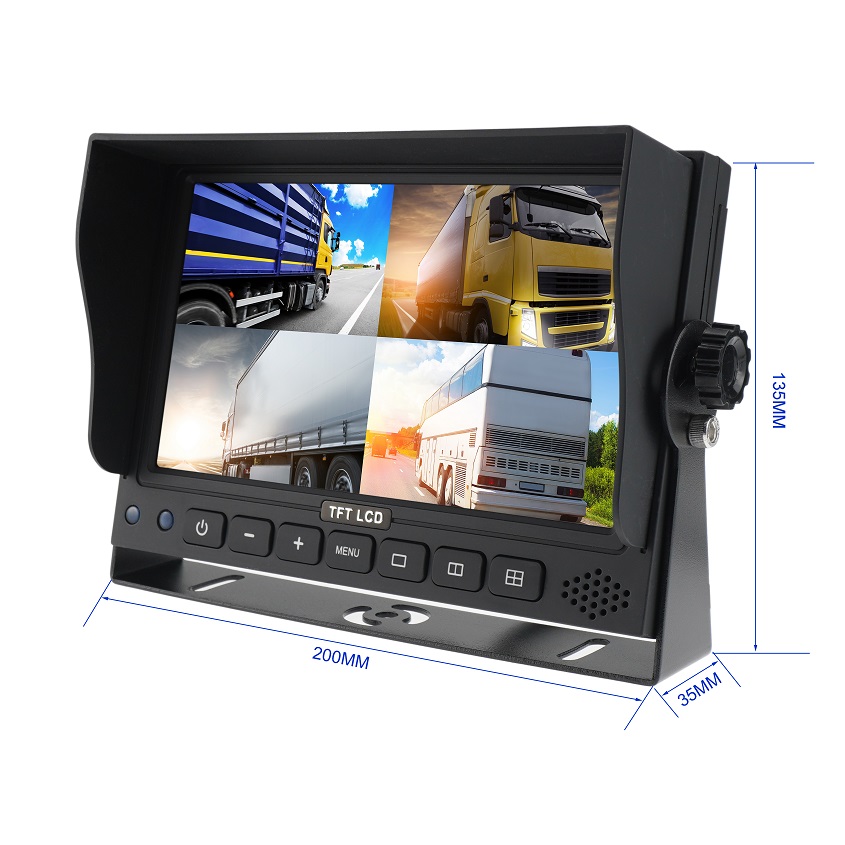 7-inch HD 1080P Quad Rearview monitor 