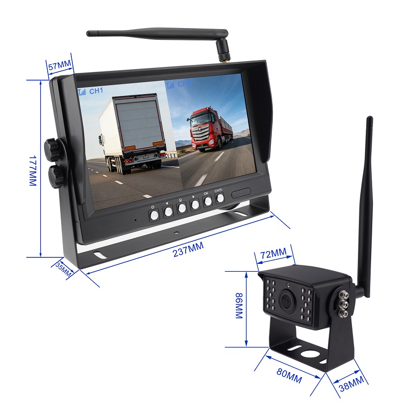 9-inch Dual-Split Wireless Monitoring System