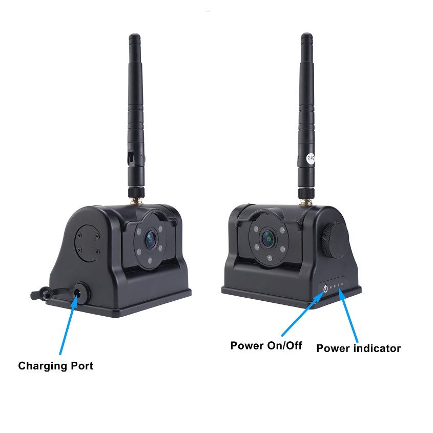 5 Inch Waterproof Wireless Backup Camera System with Rechargeable Monitor & Camera