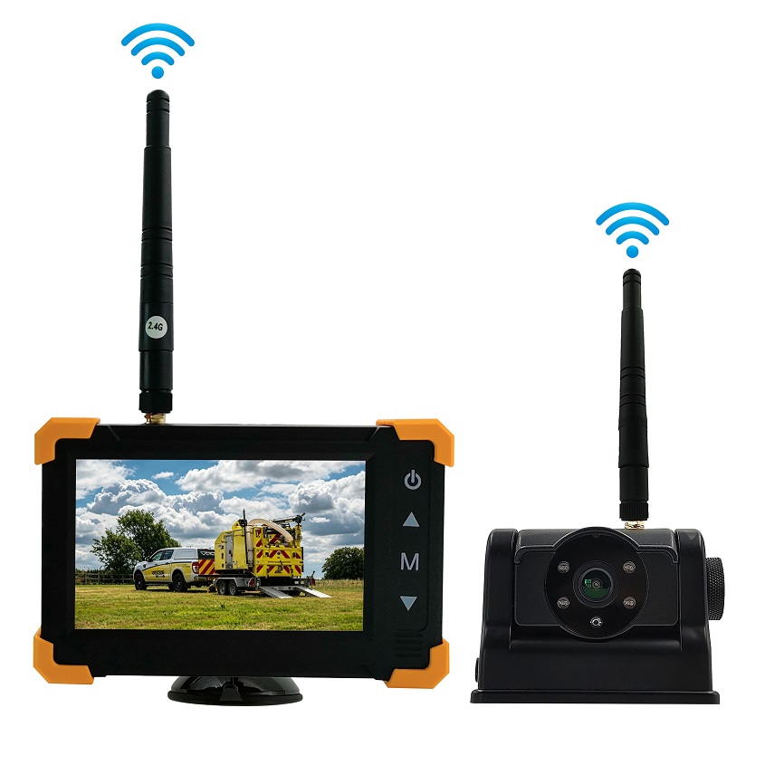 5 Inch Waterproof Wireless Backup Camera System with Rechargeable Monitor & Camera