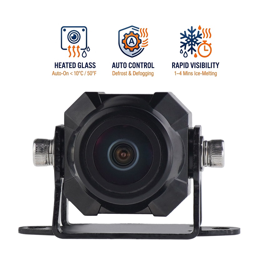 Mini IP69K Heated AHD 1080P Rear View Truck Camera