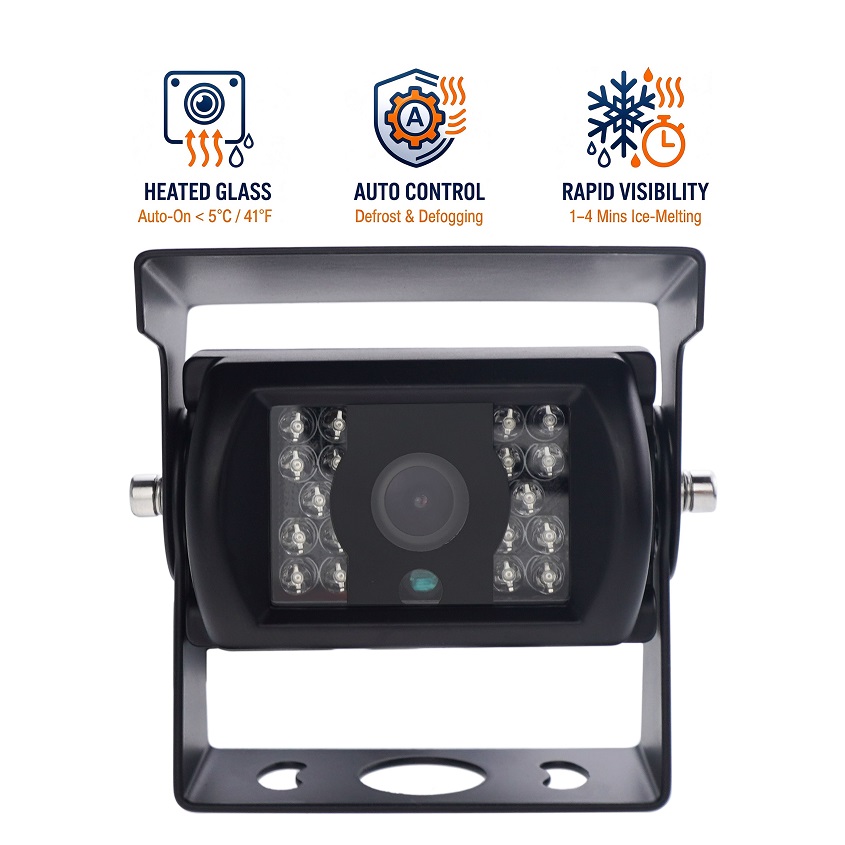 Heavy-Duty Heated Backup Camera with Auto Defog & Defrost